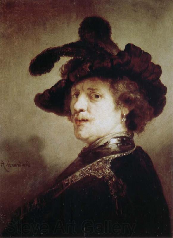 REMBRANDT Harmenszoon van Rijn Self-Portrait in Fancy Dress Spain oil painting art
